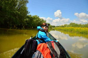 Alexandra Panait, Team Leader of Danube Delta rewilding area on a field mission.