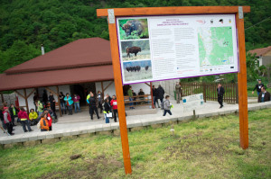 The Armeniş Bison Information Centre, close to the Tarçu Mountains Natura 2000 site, Southern Carpathians, Romania. 