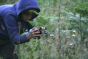 Zach, photographing plants and insects for his blog - Yearofnature, where he writes about his explorations and discoveries.