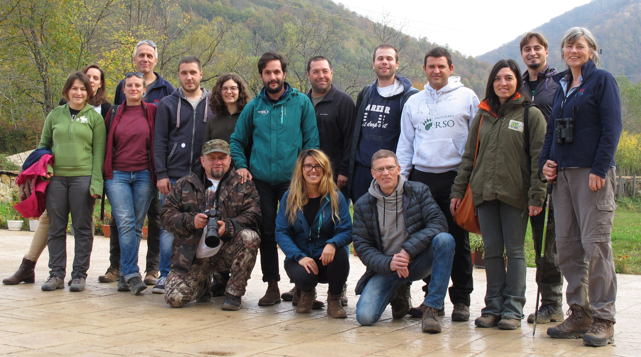 Participants of the four-day international course on nature education organised by Rewilding Europe and ARK Nature.