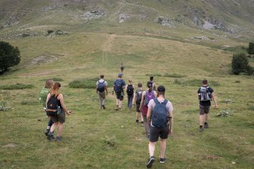 Volunteering activities in the Central Apennines rewilding area include hiking to install and maintain camera traps.