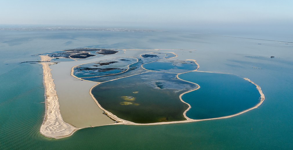 The recently opened island is one of five created with sediment from the Markermeer. The other four, which are now undergoing a process of vegetation, are inacessible and solely for the benefit of wildlife.