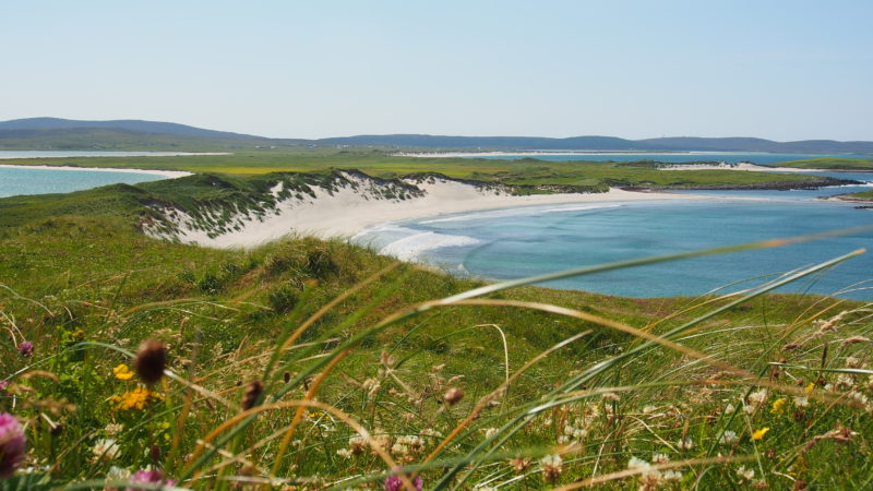 The breathtaking view of the Traigh Udal beach in North Uist.