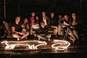 To celebrate Earth Hour, TANZ club students in Hațeg created a bison shape with candles.