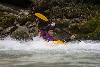 Kayaking in a stream of the Majella National Park