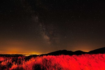 Milky Way at the alpine areas at the Leaota Mountain range, Carpathian Mountains, Romania