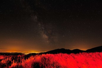 Milky Way at the alpine areas at the Leaota Mountain range, Carpathian Mountains, Romania