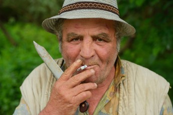 Fisherman in Crisan commune, Romania