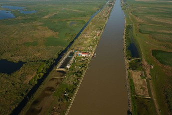 Aerials over the Danube delta, Romania