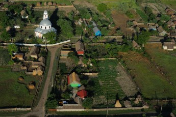 Aerials over Letea village, Romania