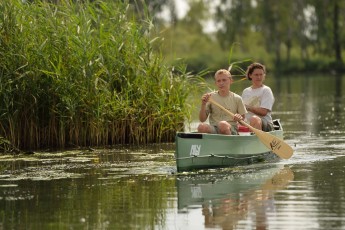 Canoe on the Peene river, Anklam, Germany