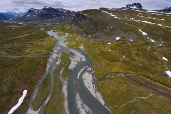The headwater lands of Vietasätno river, Stora Sjöfallet National Park, Lapland