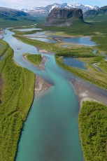 The famous Rapa river delta, Sarek National Park, Lapland, Sweden.