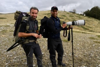 Bruno D’Amicis and Humberto Tan shooting in Central Apennines.
