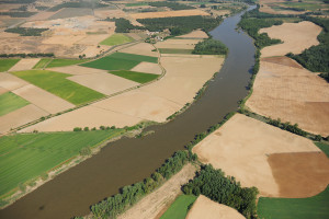 Aerial image farm land, Salamanca Region, Castilla y León, Spain