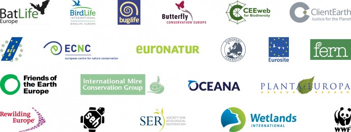 The 20 organisations that signed the position paper on the Habitat and Bird Directives, working together under the European Habitat Forum.