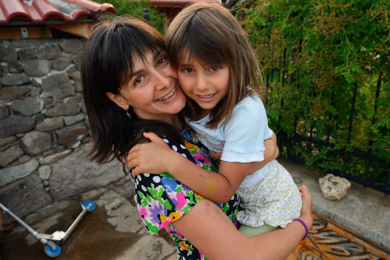 Betty and her daughter at the Wild Farm, Dolni Glavanak, Eastern Rhodope mountains, Bulgaria