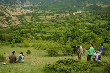 Participants of the Kartali Nature Camp enjoy the spectacular wild nature of the Rhodope Mountains rewilding area.