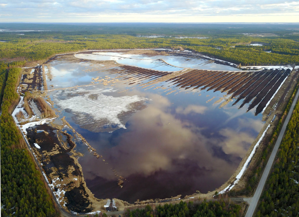 ...however at least 50% of the world’s peatlands are damaged – which can be rewetted and become a sink again, in a relative cheap way (photo: damaged peatland in Finland).