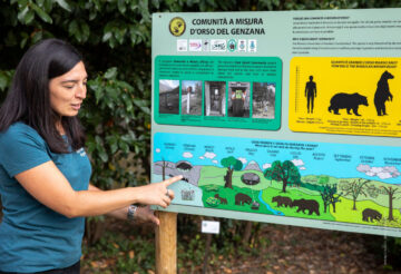 Angela Tavone explaining bear behaviour