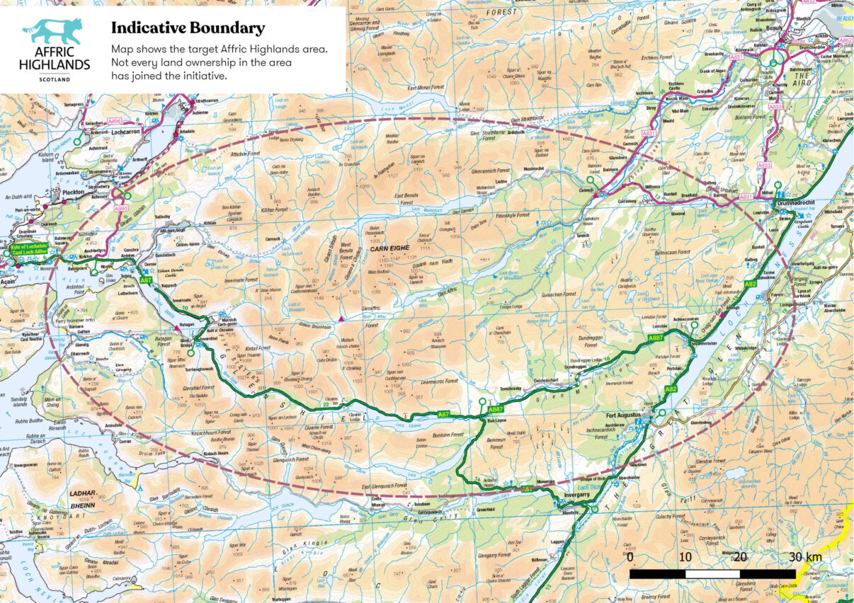 Affric Highlands indicative boundary map