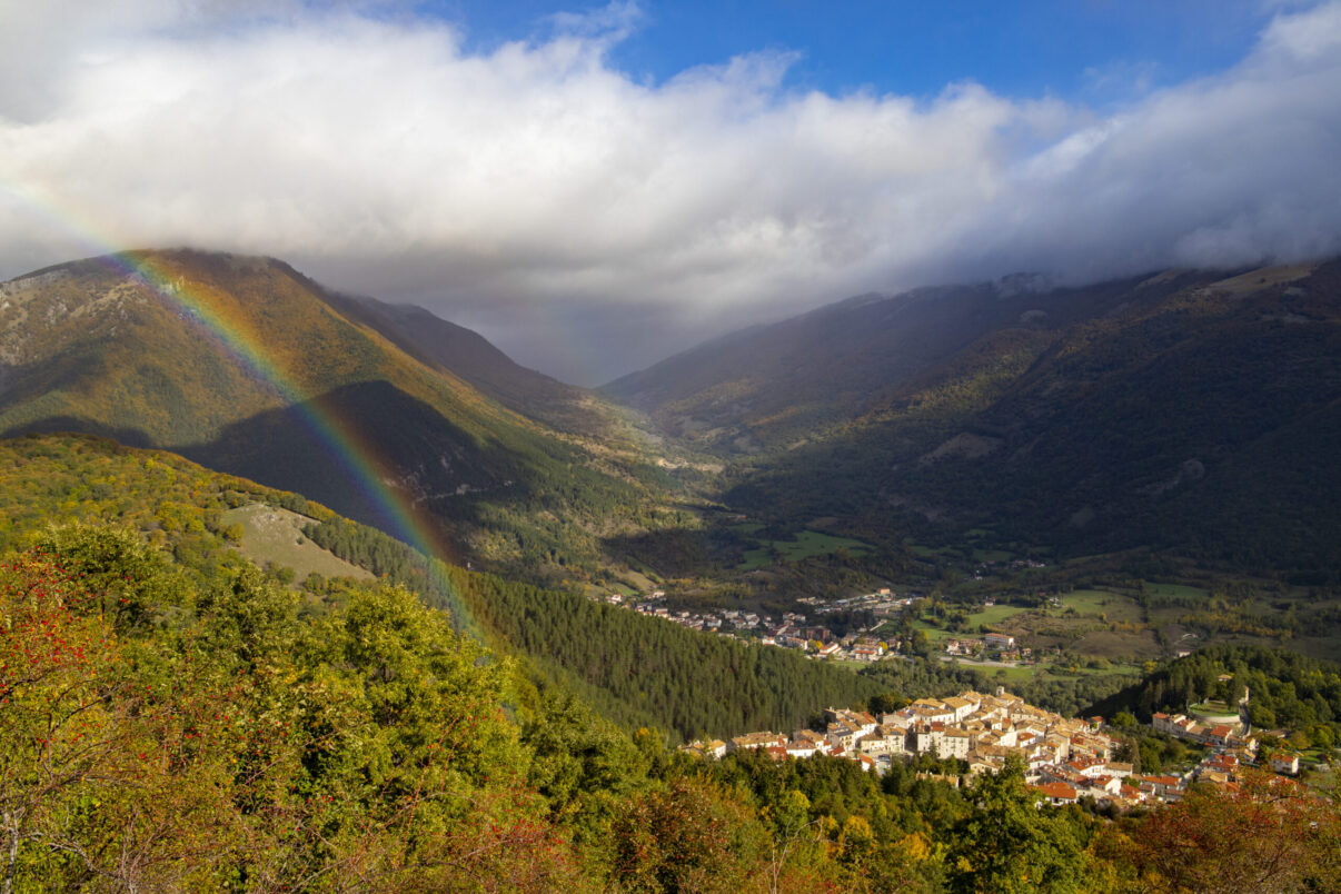 View on a local village in Abruzzo, Italy