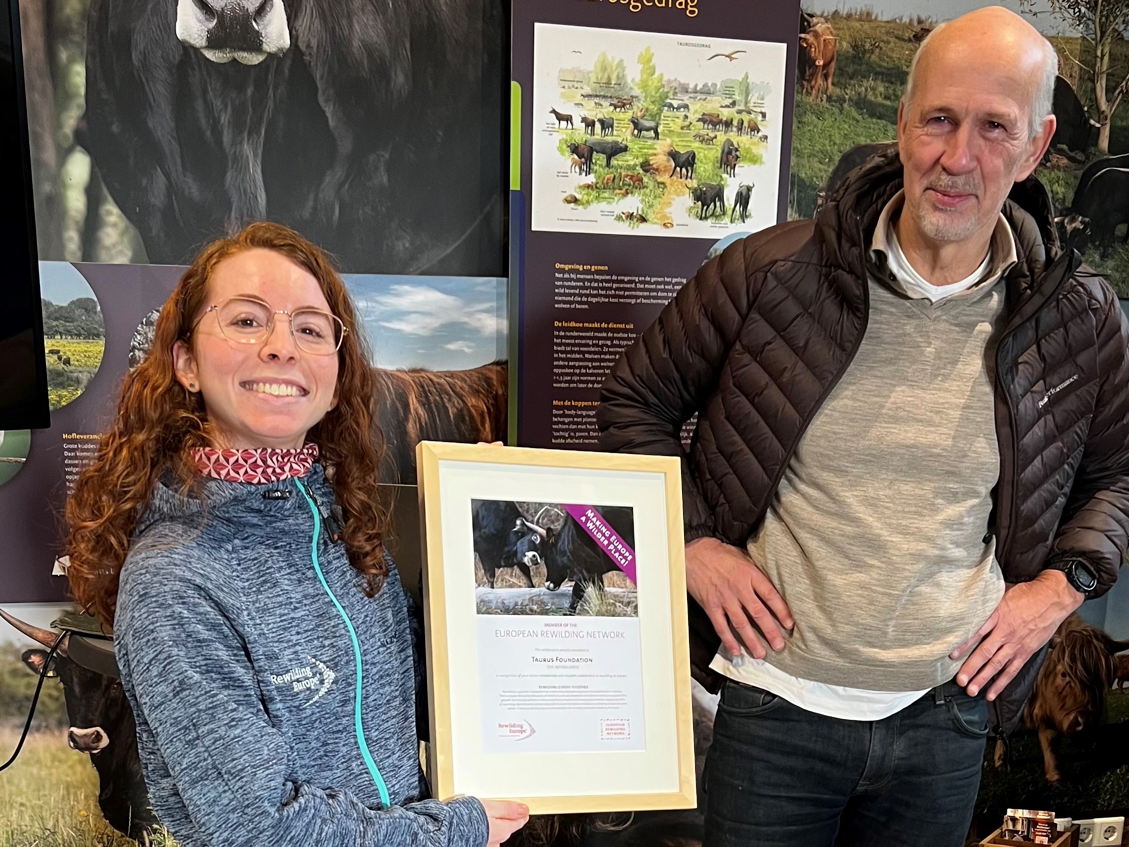 Handing over of the European Rewilding Network certificate to the Taurus Foundation