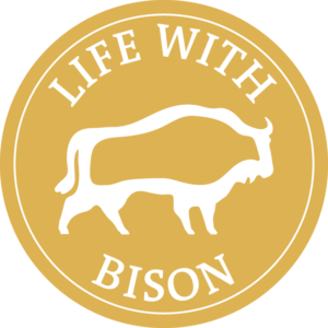 life with bison logo emblem