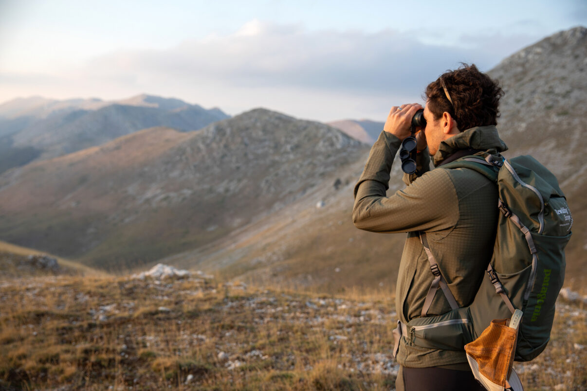 Aukje Van Gerven and Simon Collier from European Safari Company on visit in Central Apennines to meet local team and partners for Rewilding Training for Tourism. 13 - 14 September 2020