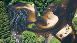 Riverdynamics in Byske river.