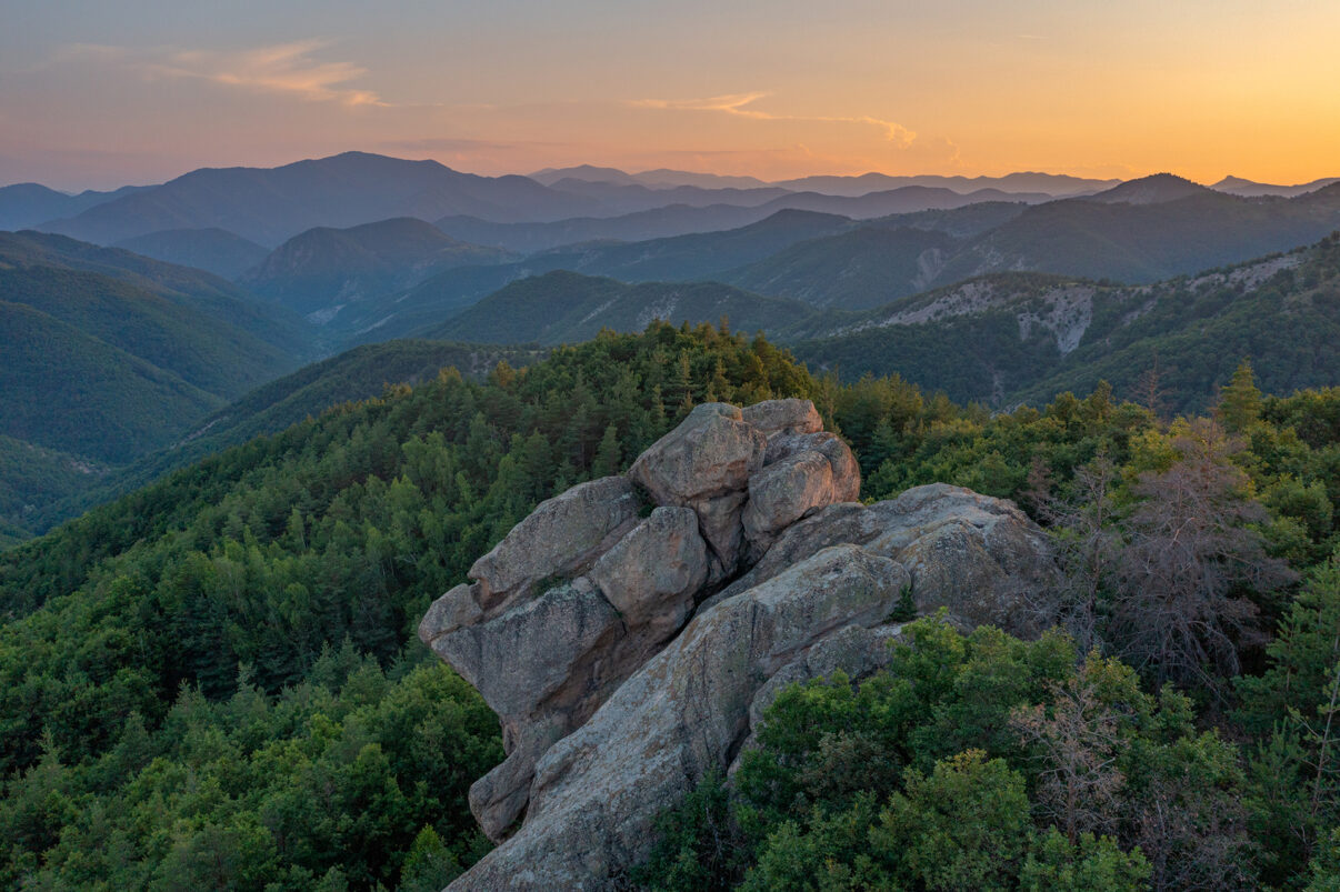 Zhenda aerial, Rhodope Mountains rewilding landscape