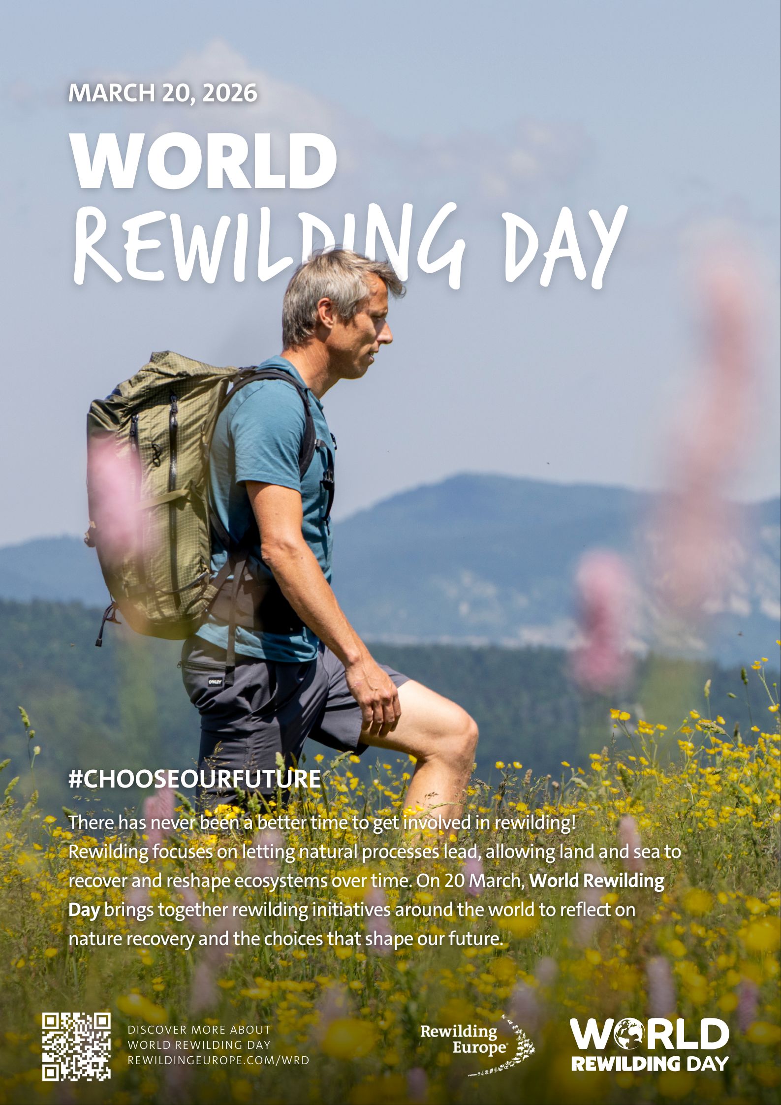 World Rewilding Day 2026 poster - #ChooseOurFuture